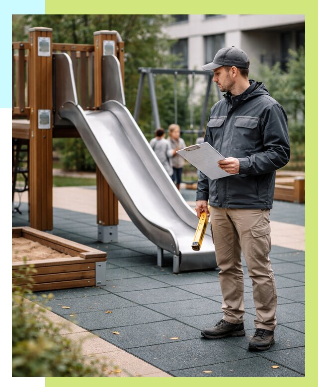 Сертификация детских площадок в Дзержинском от 25585 р. | Алешин-Дзж