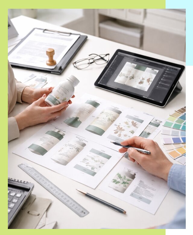 Профессиональная разработка дизайна и текста этикетки продукции в Дзержинском